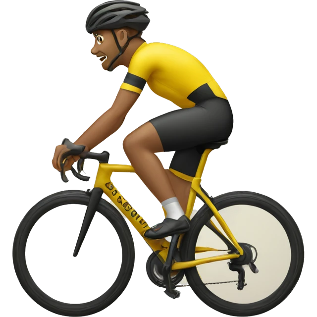 Cycliste avec maillot jaune emoji