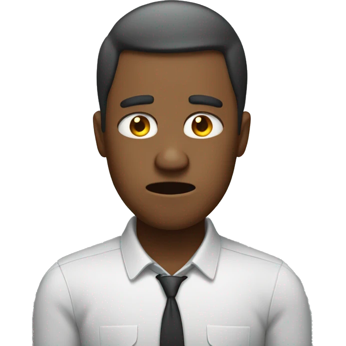 Stressed out from working on the job emoji