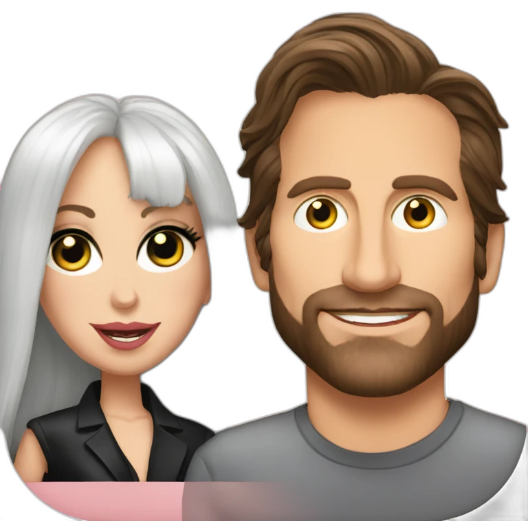 Lady Gaga et Bradley Cooper emoji