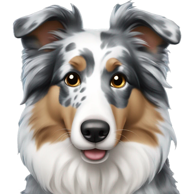 Blue merle Borner Collie with Blue, brown eyes  emoji