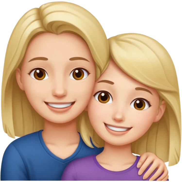 Girl sitting on man face emoji