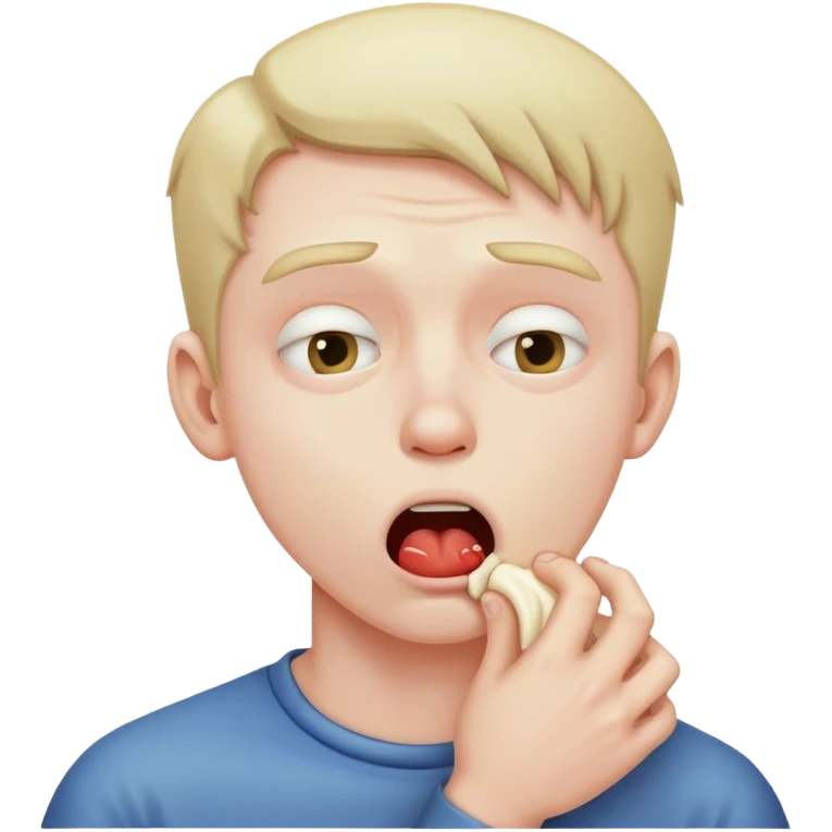 A man choking himself  emoji