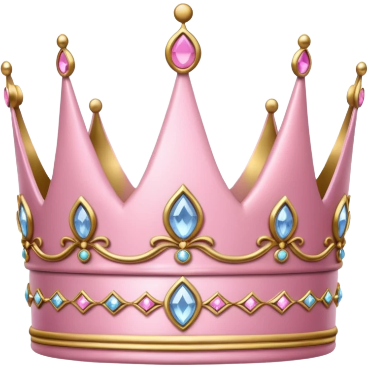 Baby pink Princess crown emoji