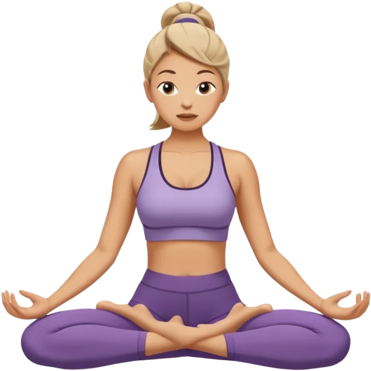 woman burping during yoga practice emoji