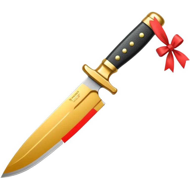 knife with little bows around it emoji