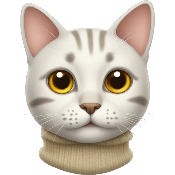Cat in turtleneck  emoji