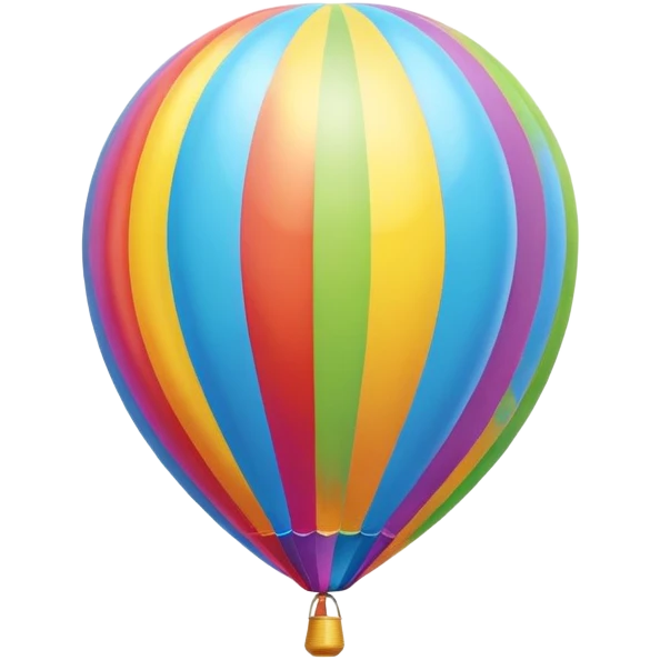 Colorful balloon (balão colorido) emoji