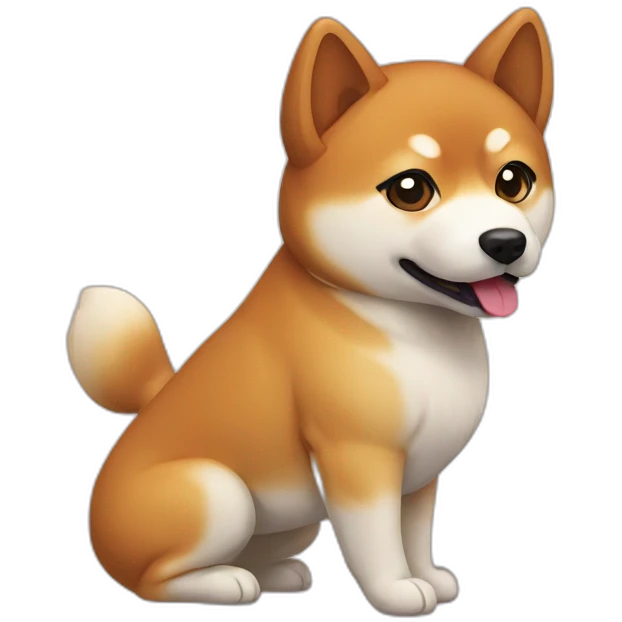 shiba inu focus on dog emoji