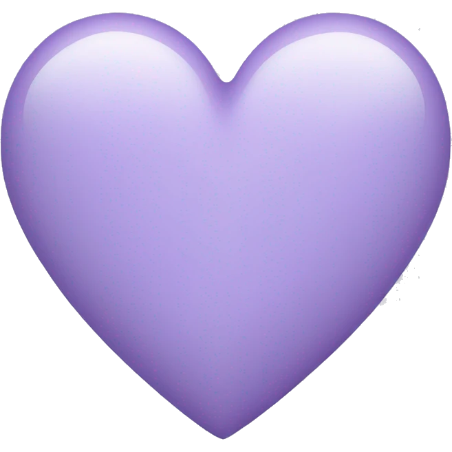 Light lavendar colored heart emoji