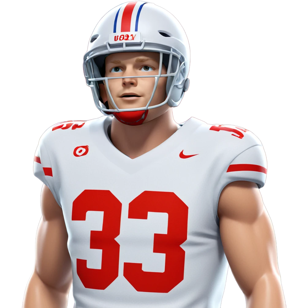 athlete in focus with helmet emoji