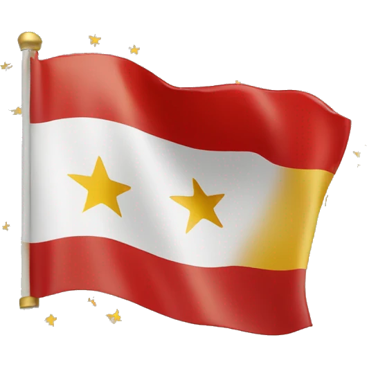 Spanish flag with gold stars emoji