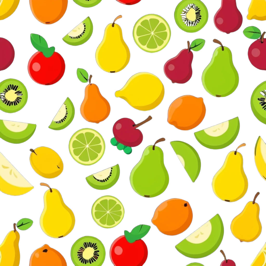 sour fruits, cartoonish sticker style emoji