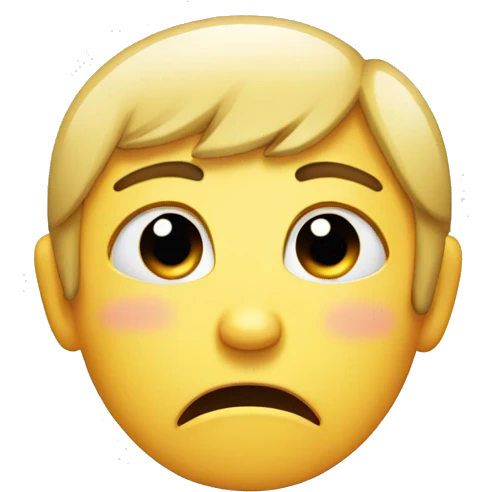 Crying face with a forced smile  emoji
