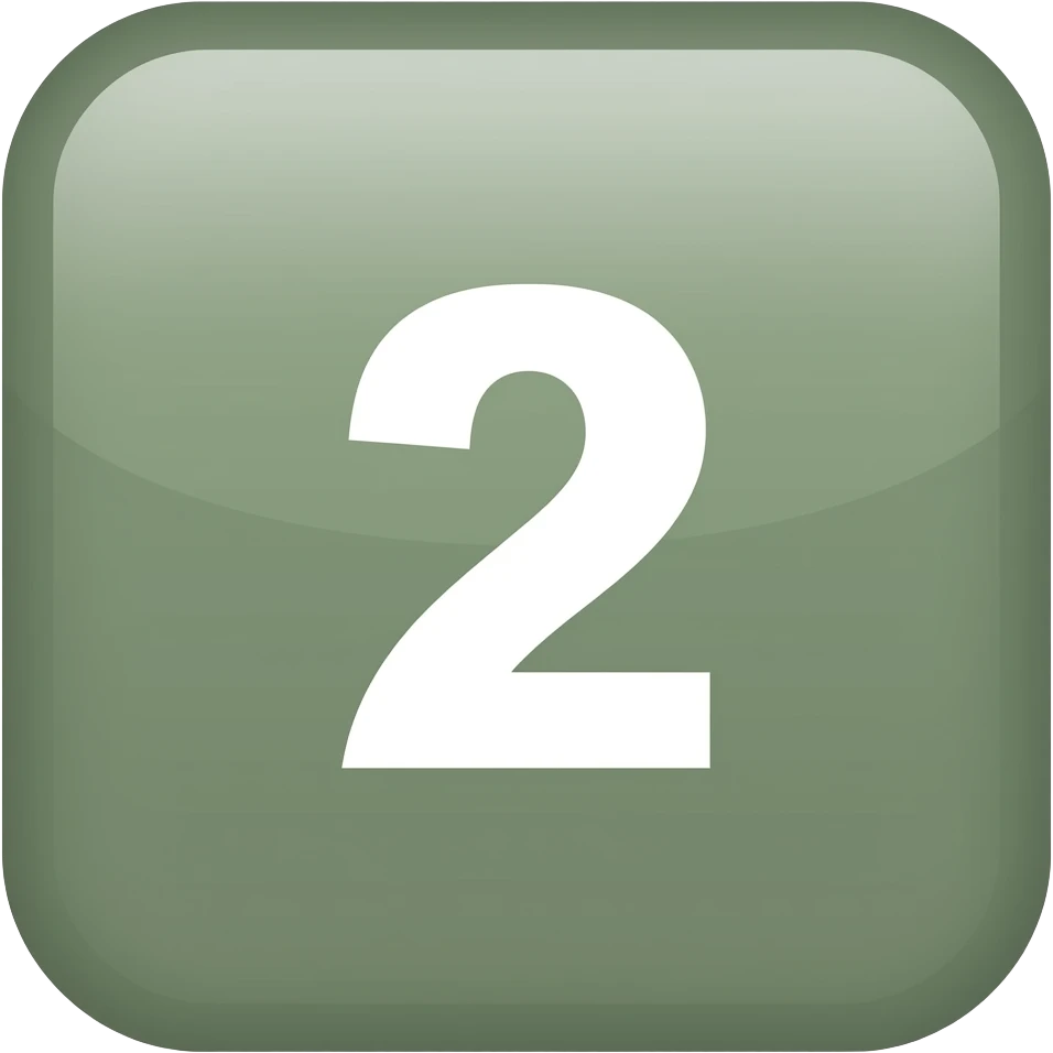 pageant number badge, minimal rectangle with soft edges,  muted earthy palette with dark olive green, soft sage green, emoji