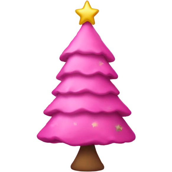 Pink Christmas tree emoji