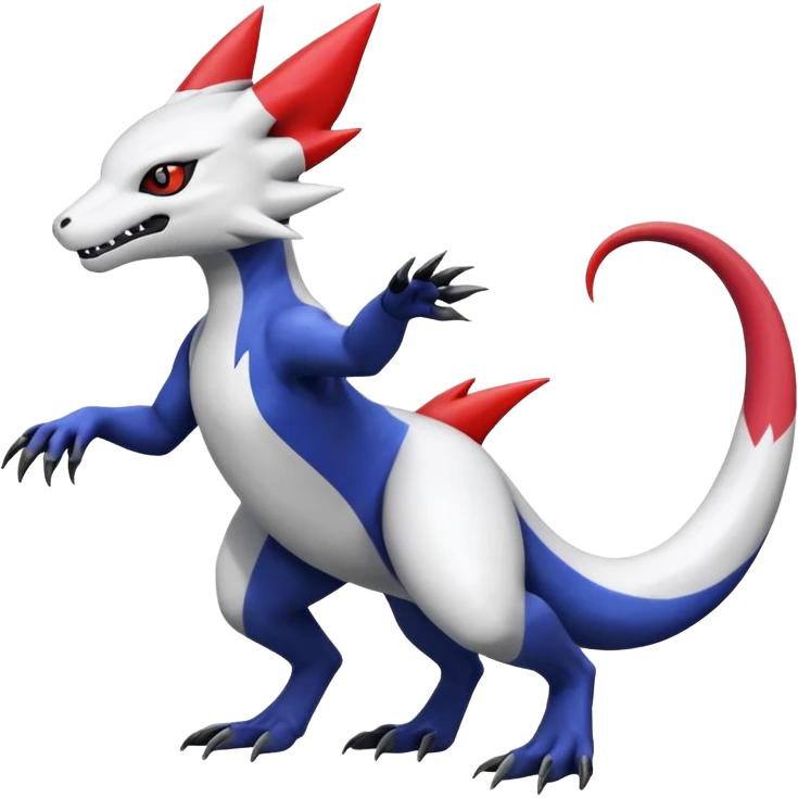 Shiny Vibrant Exotic Colorful Cool Zangoose-Salandit-Absol-fusion emoji