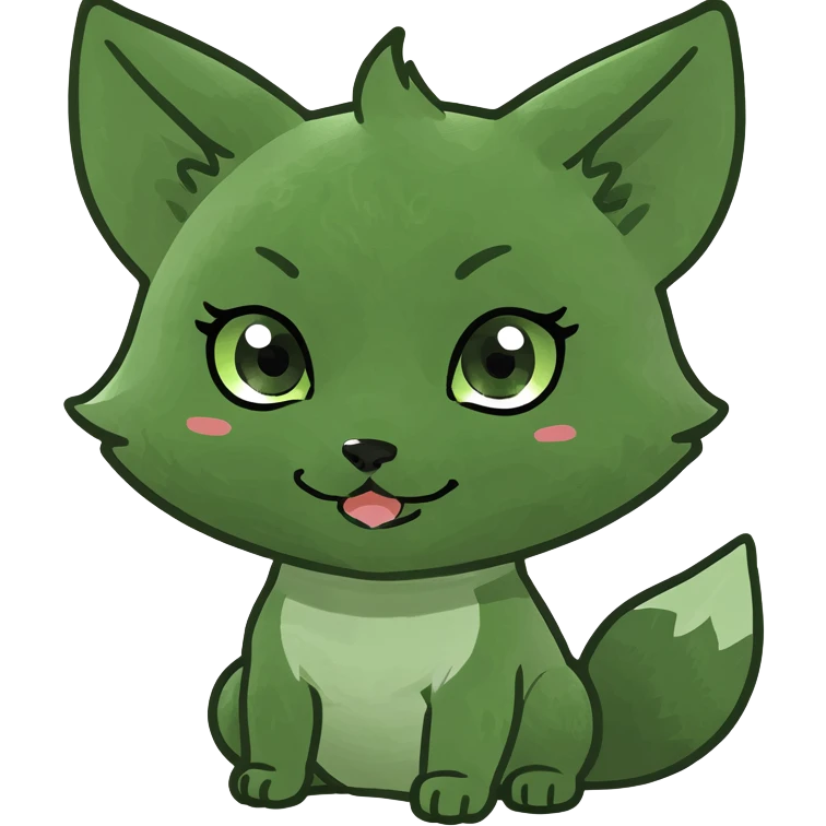 Angry red white Chibi baby cute kitsune  emoji