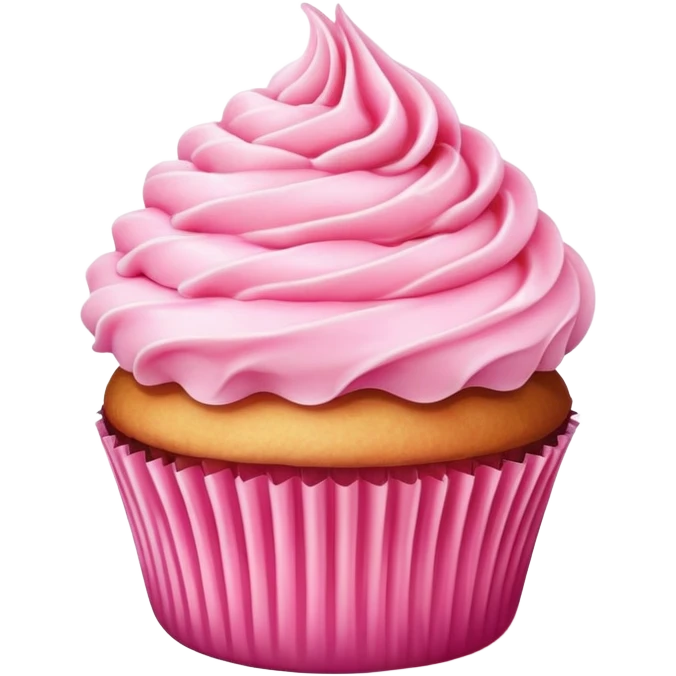 Cupcake with pink icing emoji