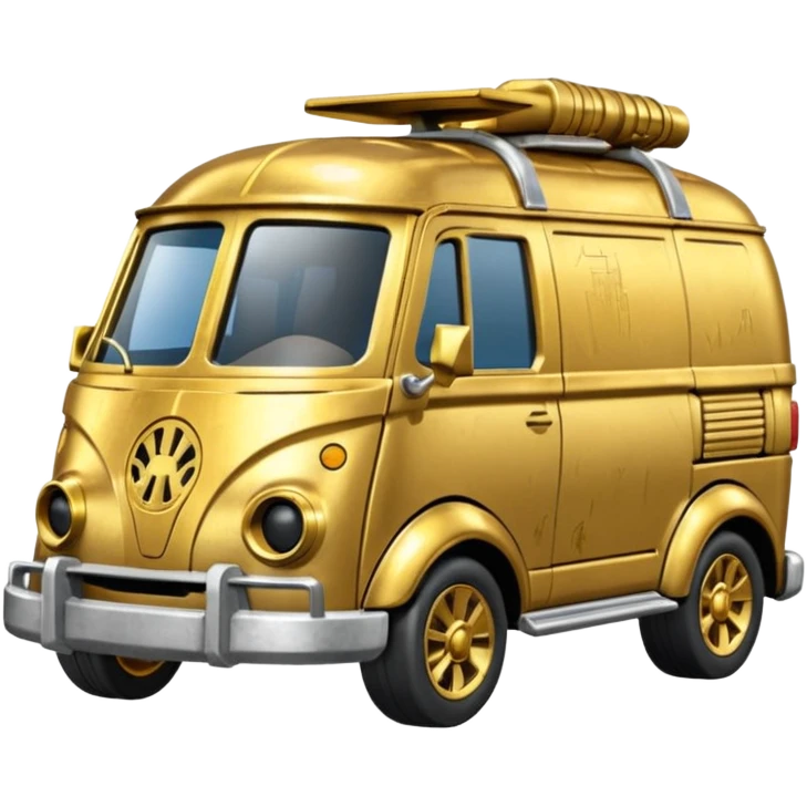 Chopped Hot Wheels 2014 Star Wars C-3PO Van Character Cars emoji