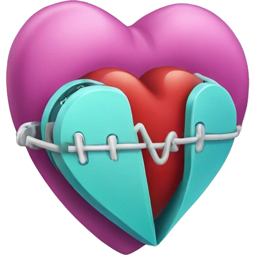 Pacemaker attached to heart  emoji