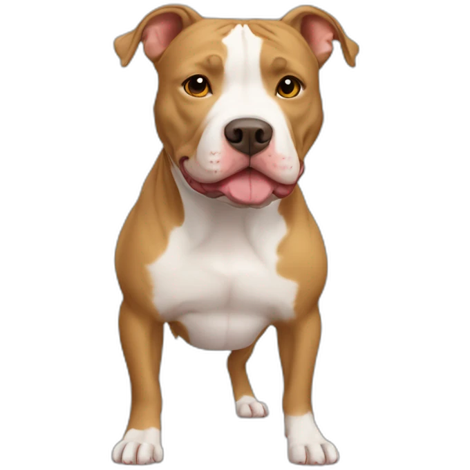 Tan and white pitbull emoji