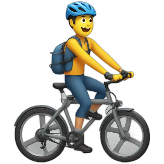 man cycling to generate electricity emoji