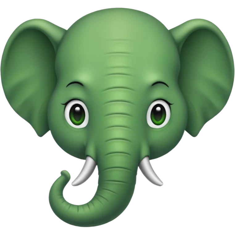 A green head with a green elephant trunk emoji