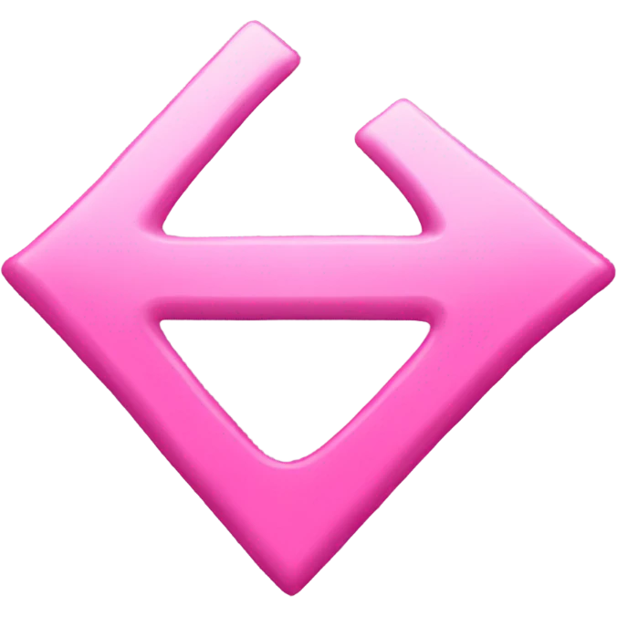 Flecha rosa emoji