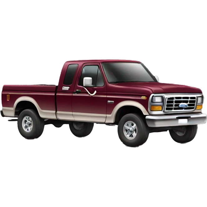 Maroon ford truck emoji