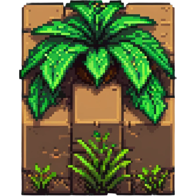 Minecraft grass block, square shape, brown and green, smooth emoji