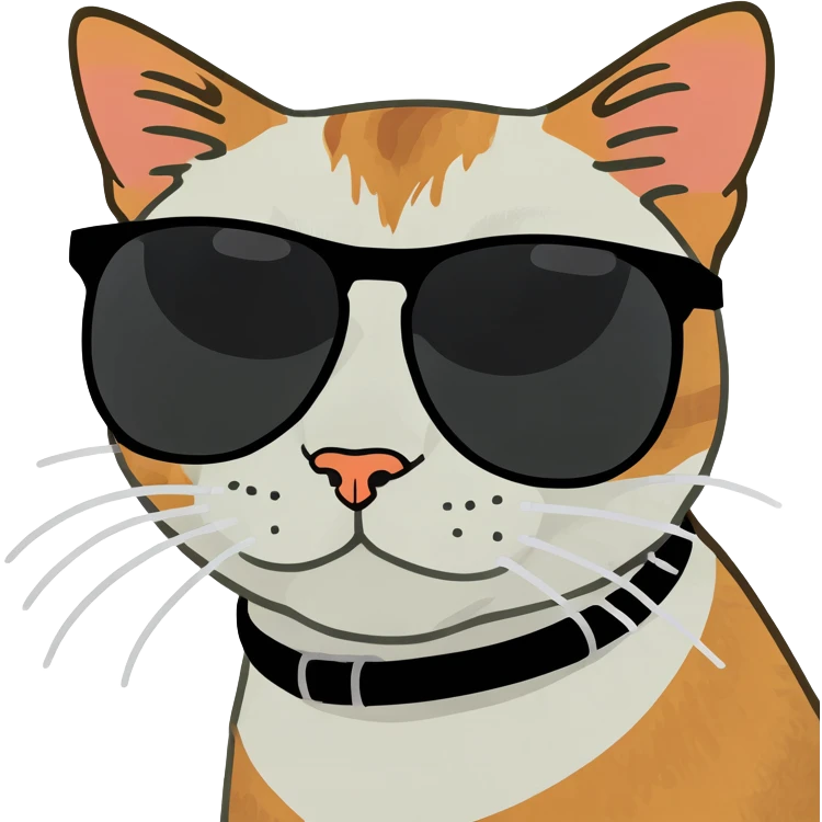 Cat with sunglasses emoji