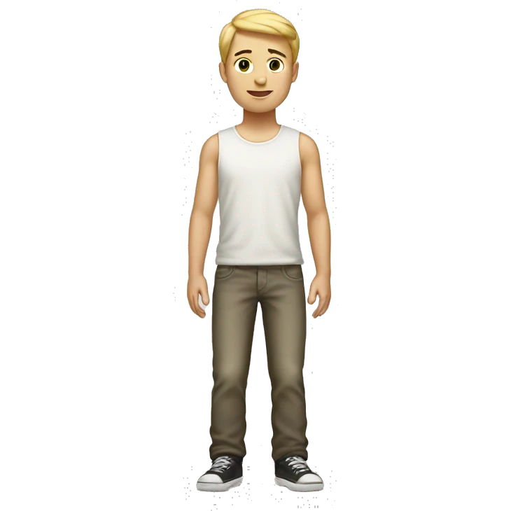 Full body white boy emoji
