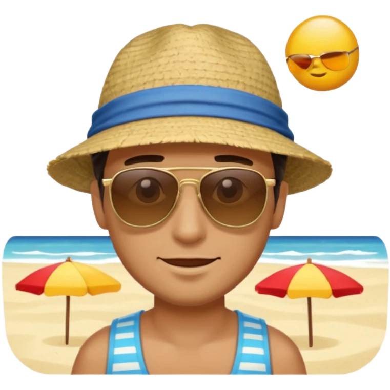man on beach emoji