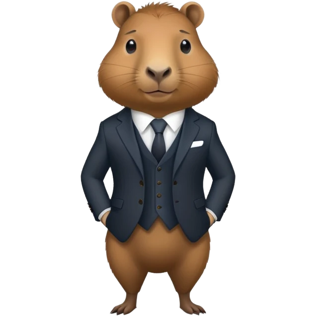 Capybara in suit emoji
