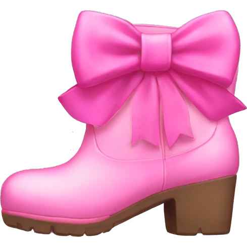 Pink bow boots emoji