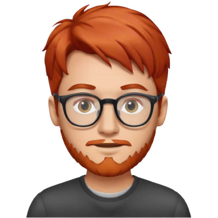 red-haired man wearing glasses emoji