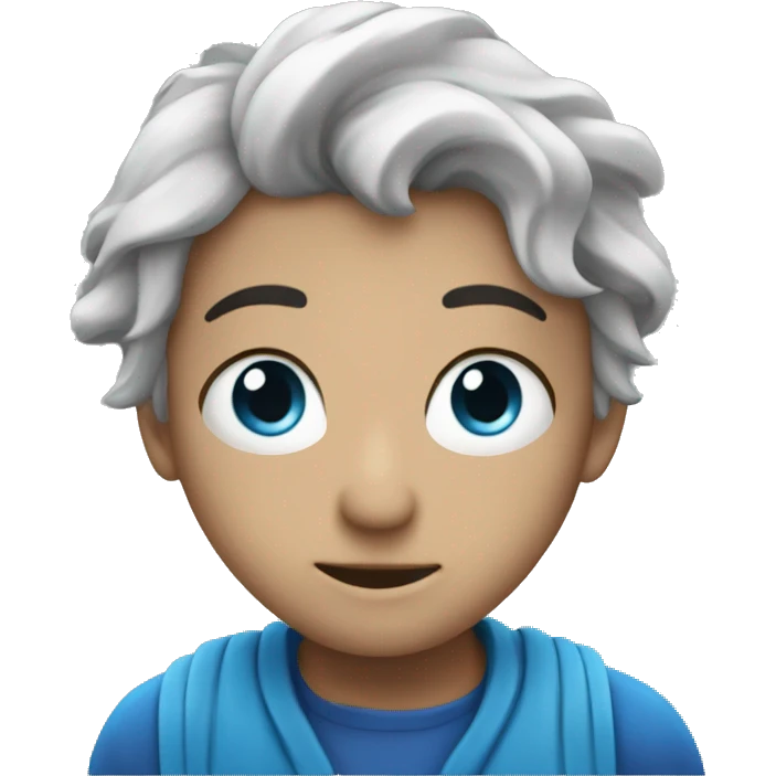 corazon azul con destellos  emoji