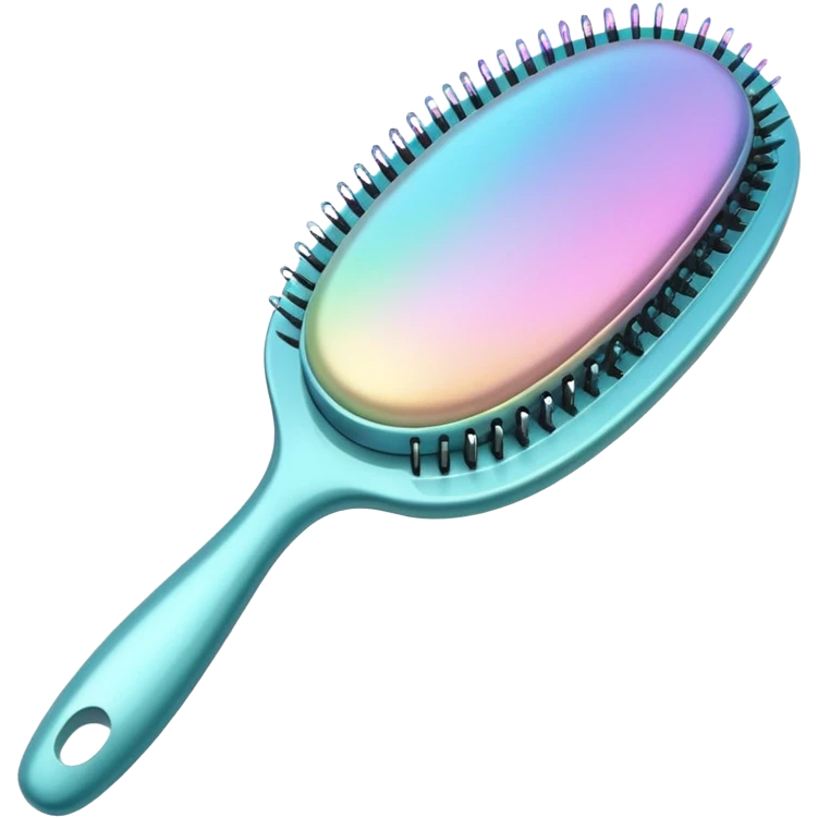 Iridescent hairbrush emoji