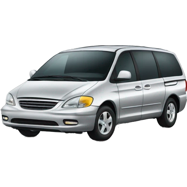 Silver minivan emoji