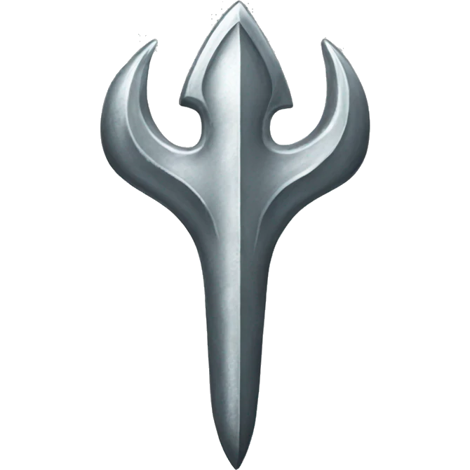 Silver trident  emoji
