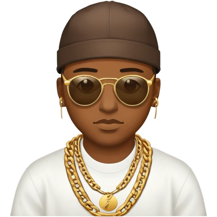 rapper with gold chains and sunglasses emoji