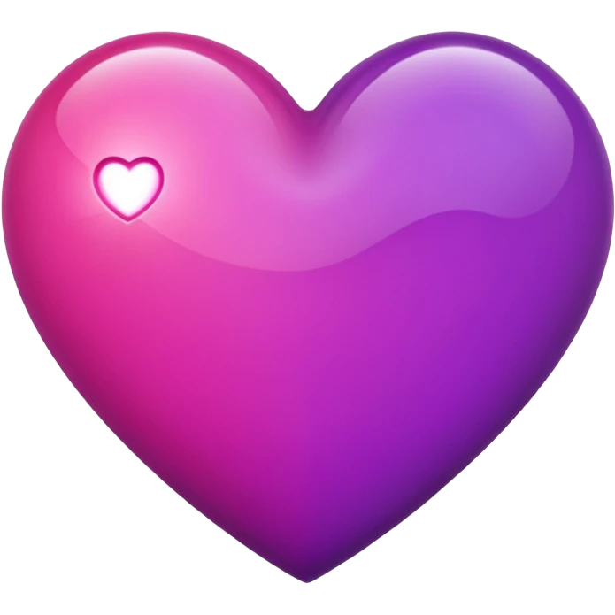 heart with purple, hot pink, amber, light green, and dark purple emoji
