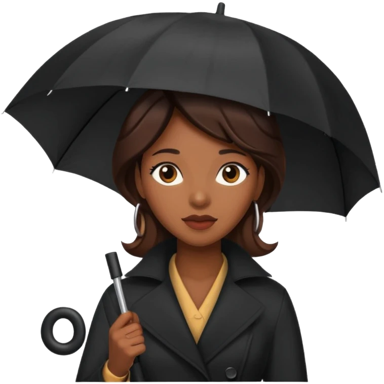 HOLDİNG UMBRELLA BLACK WOMAN emoji