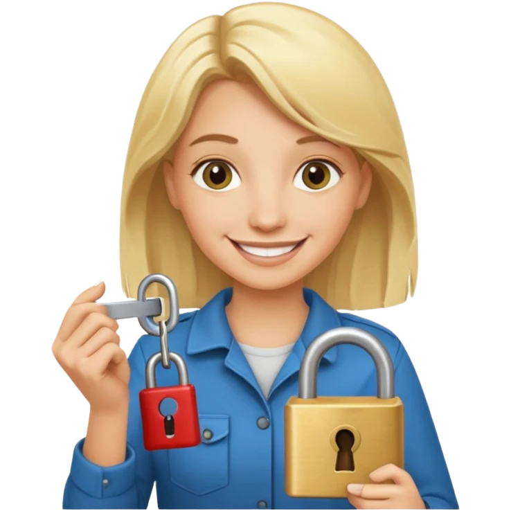blonde locksmith emoji