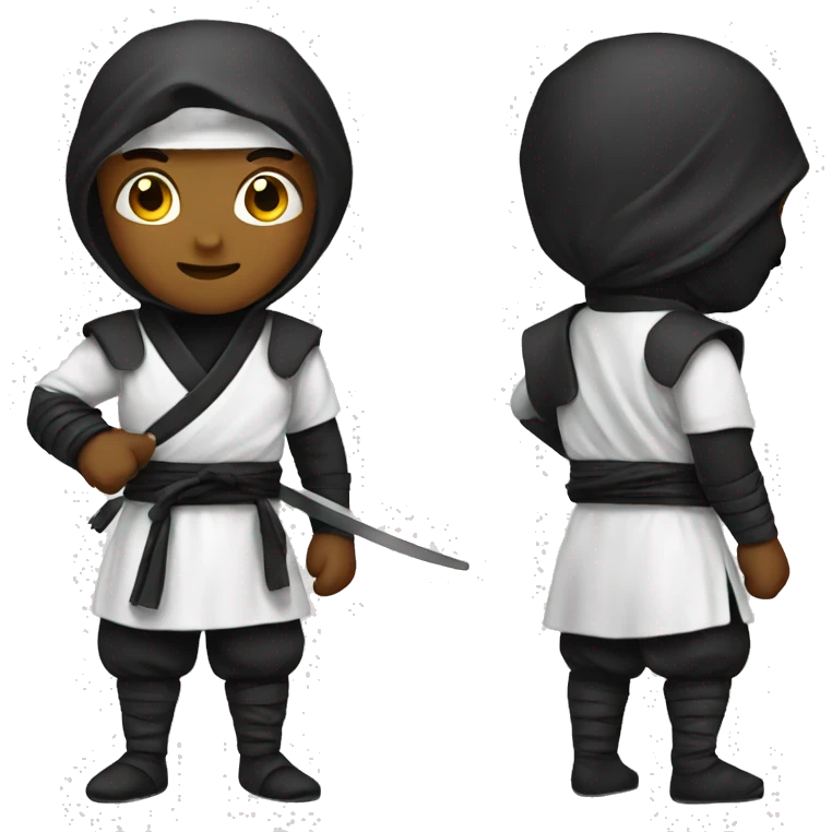 Ninja with white dress emoji