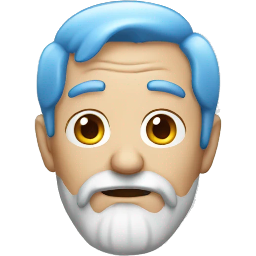 old man  with blue hair emoji