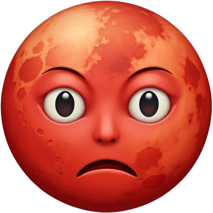 a red moon with no eyes or mouth   just pure terror  emoji