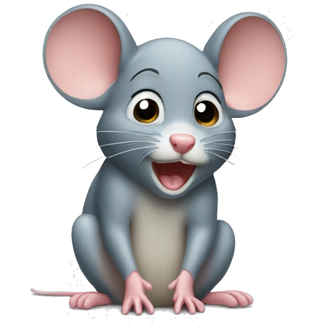 Crying mouse emoji