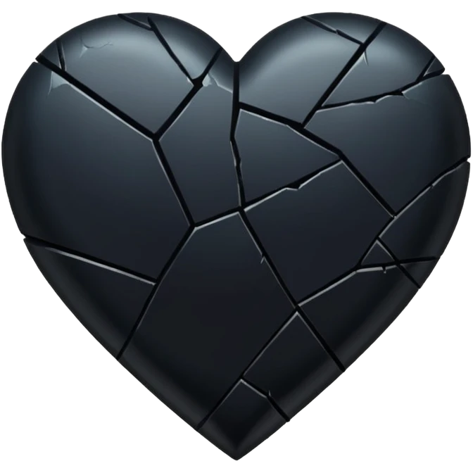 shattered black heart emoji