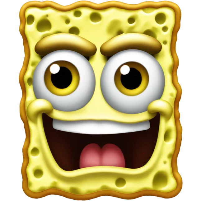 SpongeBob biting lip emoji